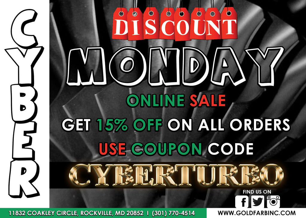 *** Special Offer *** 15% OFF Discount Code for "Cyber Monday" on all online purchases! - Use Code: CYBERTURBO