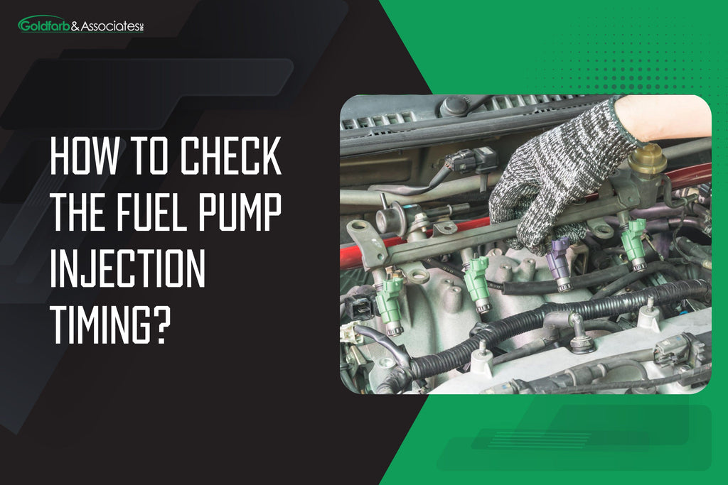 How to Check the Fuel Pump Injection Timing