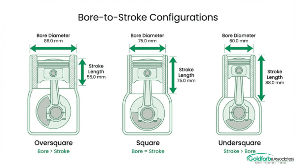 What Are Bore-to-Stroke Ratios in Diesel Engine Design?