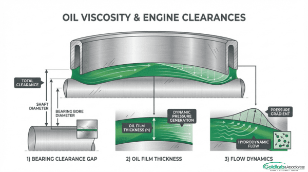 How Does Oil Viscosity Affect Diesel Engine Component Clearances?