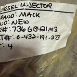 0-432-191-273N (736GB421M2) New Bosch Mechanical Fuel Injector fits Mack Engine - Goldfarb & Associates Inc