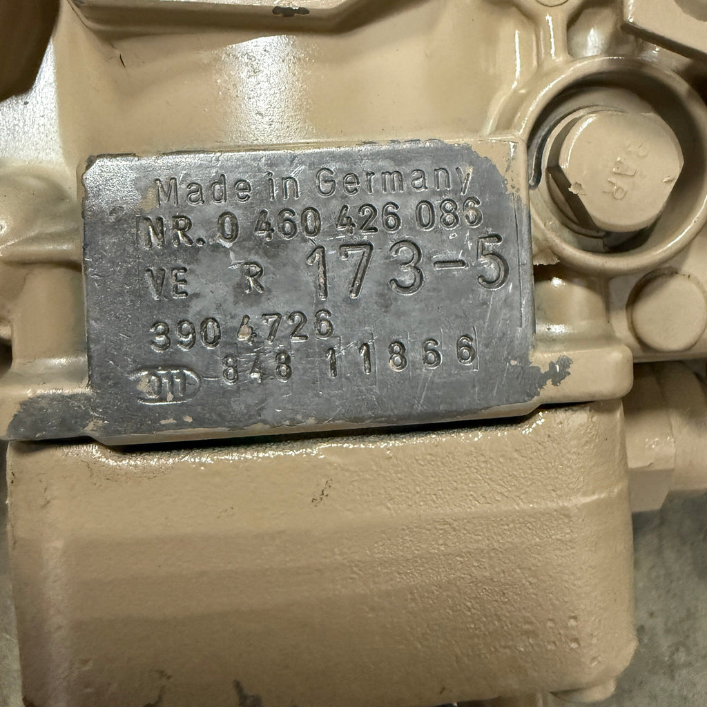 0-460-426-086R (0460426086 ,3904726 ,VE6/12F1150R173-5) Rebuilt Bosch VE6 Injection Pump fits Cummins Engine - Goldfarb & Associates Inc