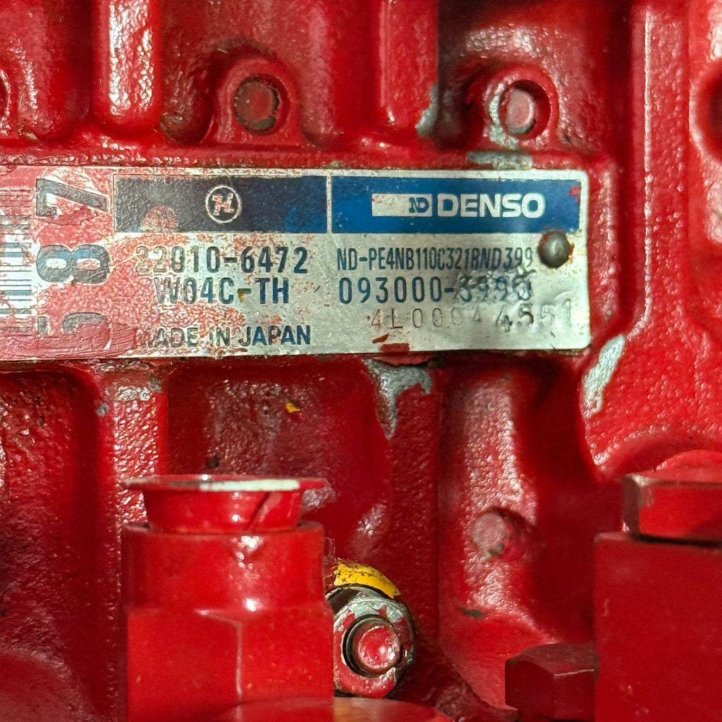 093000-3993R Rebuilt Denso Injection Pump fits Hino WO4CTH Engine - Goldfarb & Associates Inc