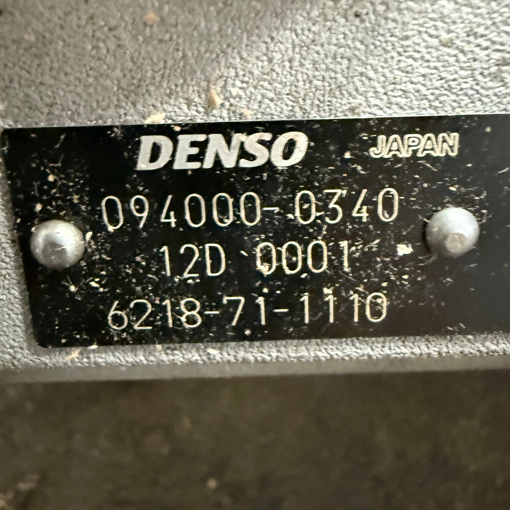 094000-0342R (6218-71-1111 ; 094000-0340) Rebuilt Denso D275A-5 Fuel Injection Pump fits Komatsu Engine - Goldfarb & Associates Inc