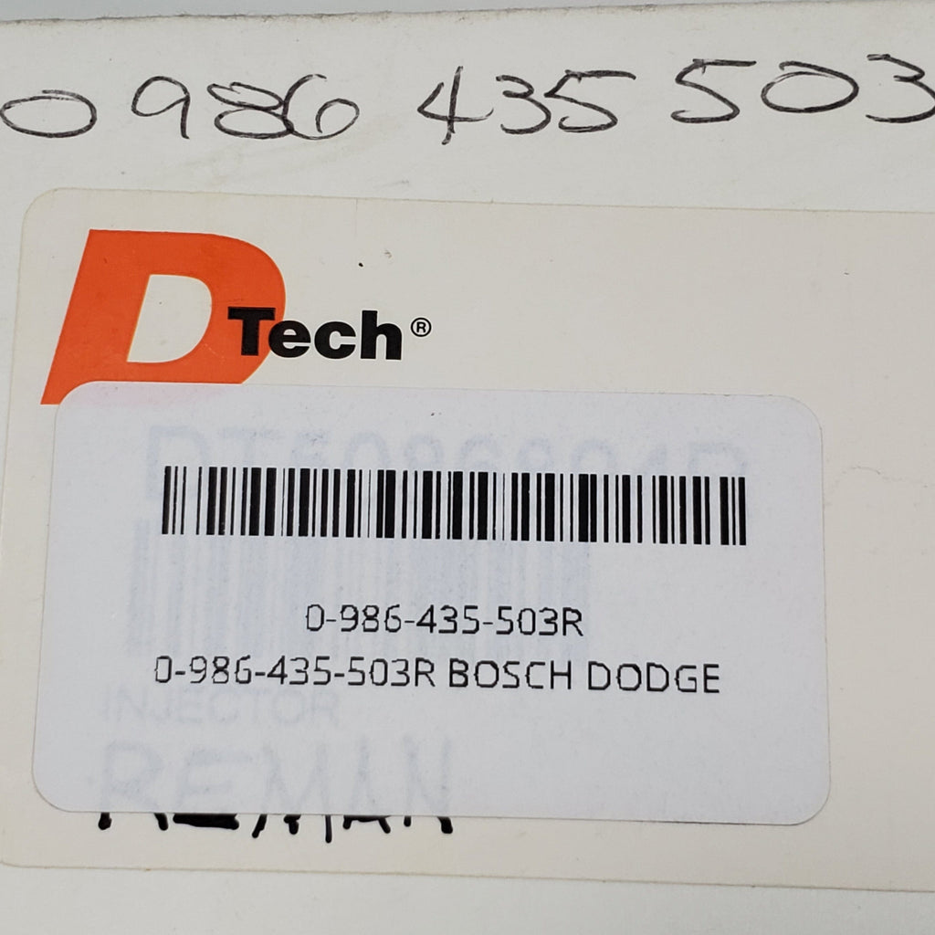 0-986-435-503DR (5263318; 0-445-125-255; 3949619) Rebuilt Bosch Common Rail Fuel Injector Fits Cummins EPA02 Automotive 5.9L ISB/QSB 160 kW ETC Engine - Goldfarb & Associates Inc