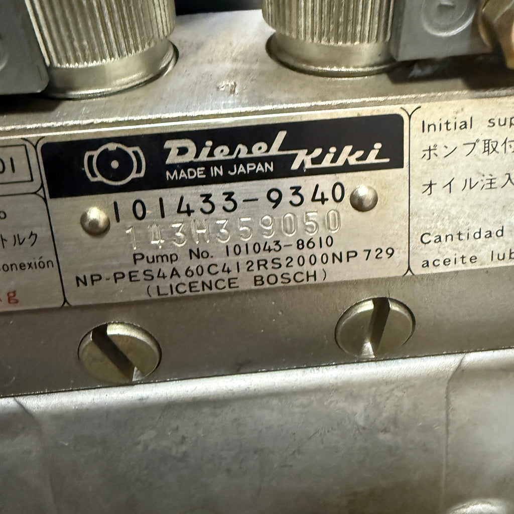 101433-9340R (101043-8610) Rebuilt Bosch 4 CYL Injection Pump fits Nissan Engine - Goldfarb & Associates Inc
