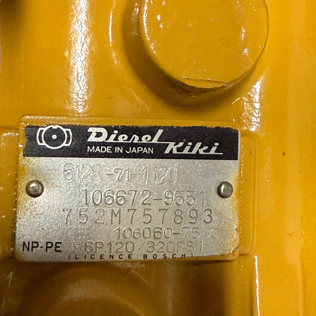 106672-9551R (9-400-612-336 ; 6128-71-1121) Rebuilt Zexel Injection Pump fits Komatsu Engine - Goldfarb & Associates Inc