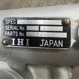 1-14400-3140N (CIAQ; C72CND-S0021B; VA290021; 7T-546; VA860021; 114400-3140) New IHI RHC7W Turbocharger Fits Hitachi EX300-2/3 Earth Moving with 6SD1-TP and Isuzu 6SD1-TBD 6 Cylinders Diesel Engine - Goldfarb & Associates Inc