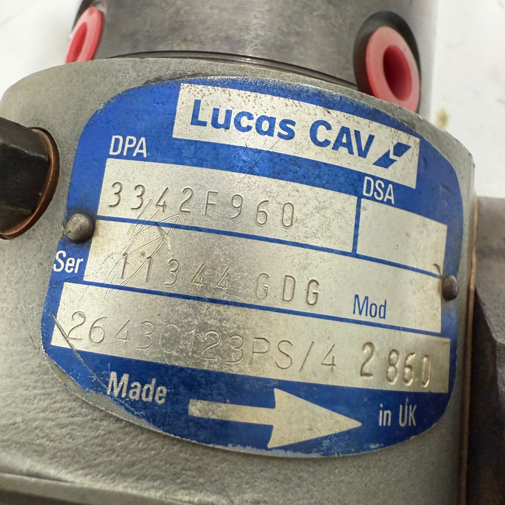 3342F960R (3342F961) Rebuilt Lucas CAV DPA Injection Pump Fits Perkins 4.236 DEMAG Massey Ferguson Diesel Engine - Goldfarb & Associates Inc