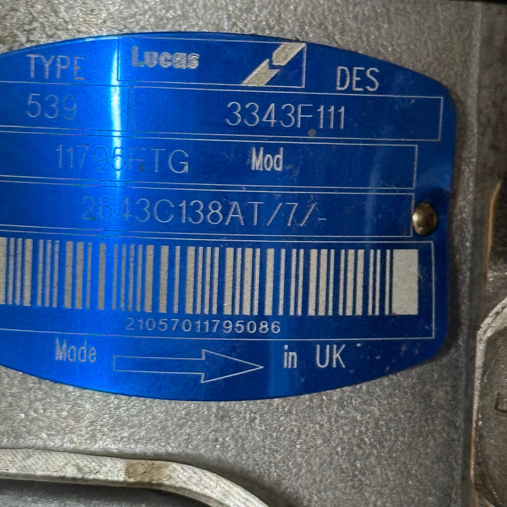 3343F110R (2643C138, 2643C137, 3343F111, 3343F112, 3343F113) Rebuilt Lucas CAV Delphi Injection Pump Fits 4.248.2 Perkins, Caterpillar, MF and Hyster Diesel Engine - Goldfarb & Associates Inc