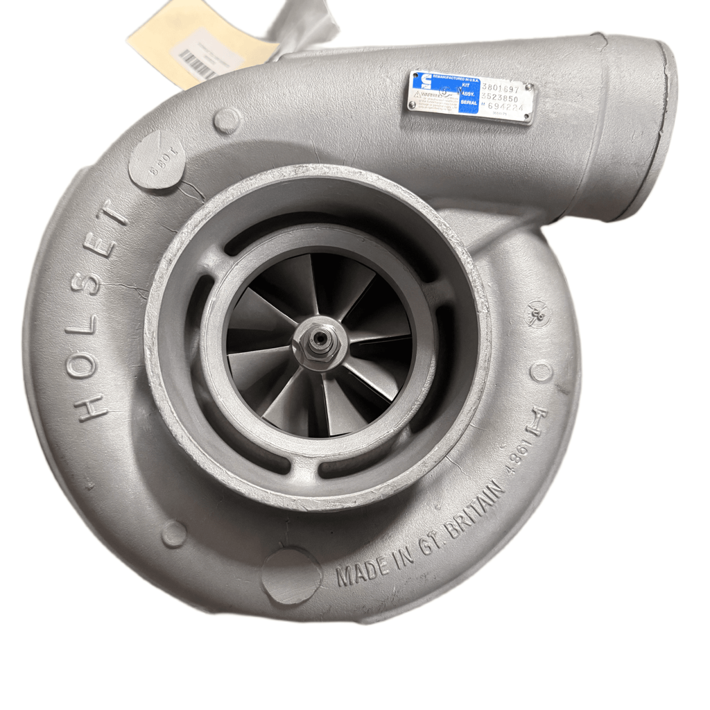 3523850R (3801722; 3594027) Rebuilt Holset HC5A Turbocharger Fits Cummins KTA38 Engine - Goldfarb & Associates Inc
