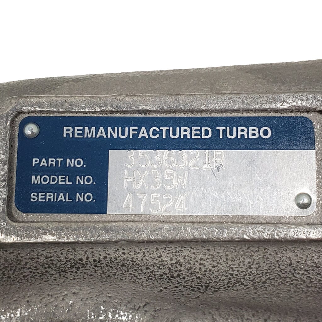 3536321R (3802696) Rebuilt Holset HX35W Turbocharger fits Cummins 6BTA Off Highway Engine - Goldfarb & Associates Inc