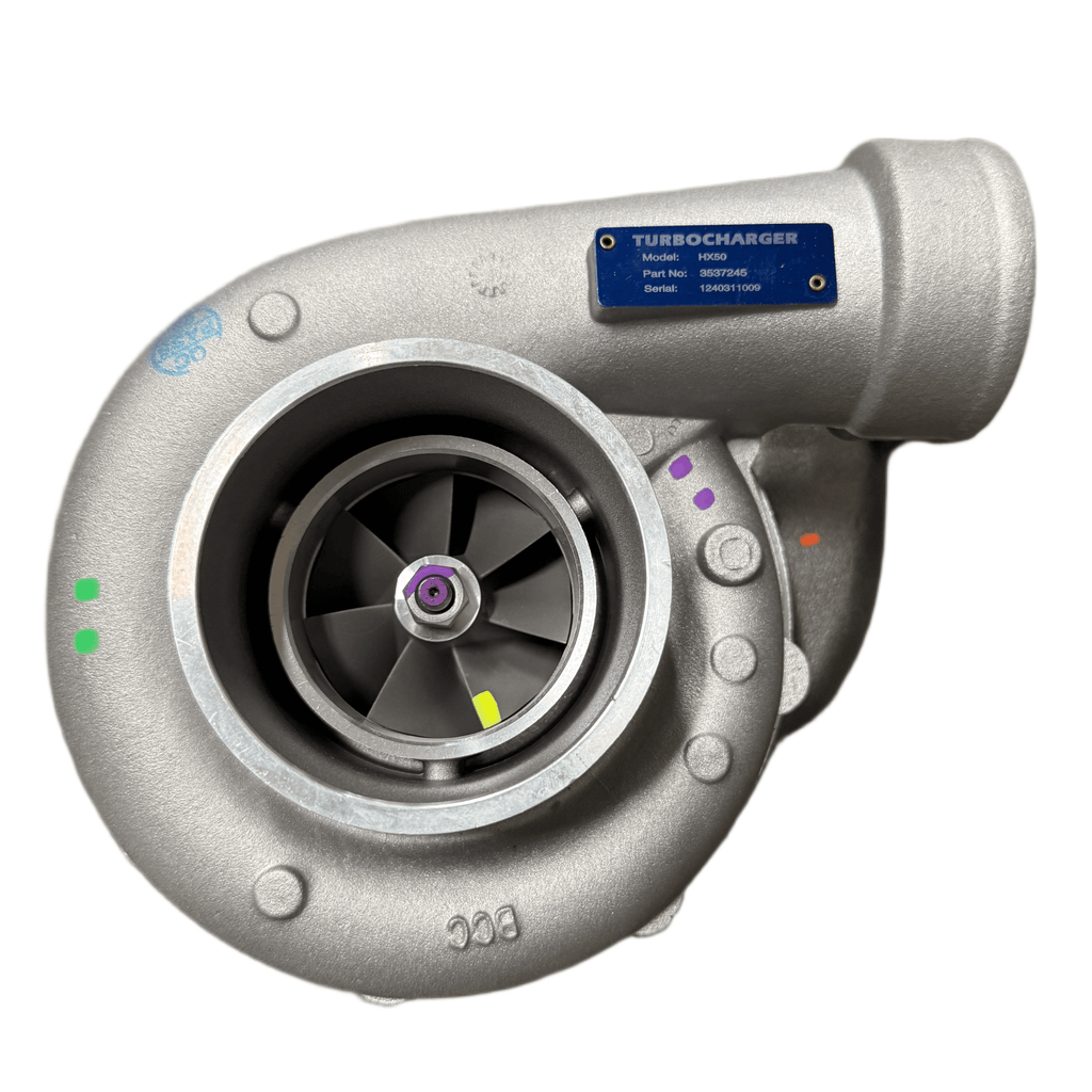 3537245AN (3803939) Aftermarket New Holset HX50 Turbocharger fits Cummins; DFM M11; M11-350 Industrial; Loader; XMQ Buses Engine