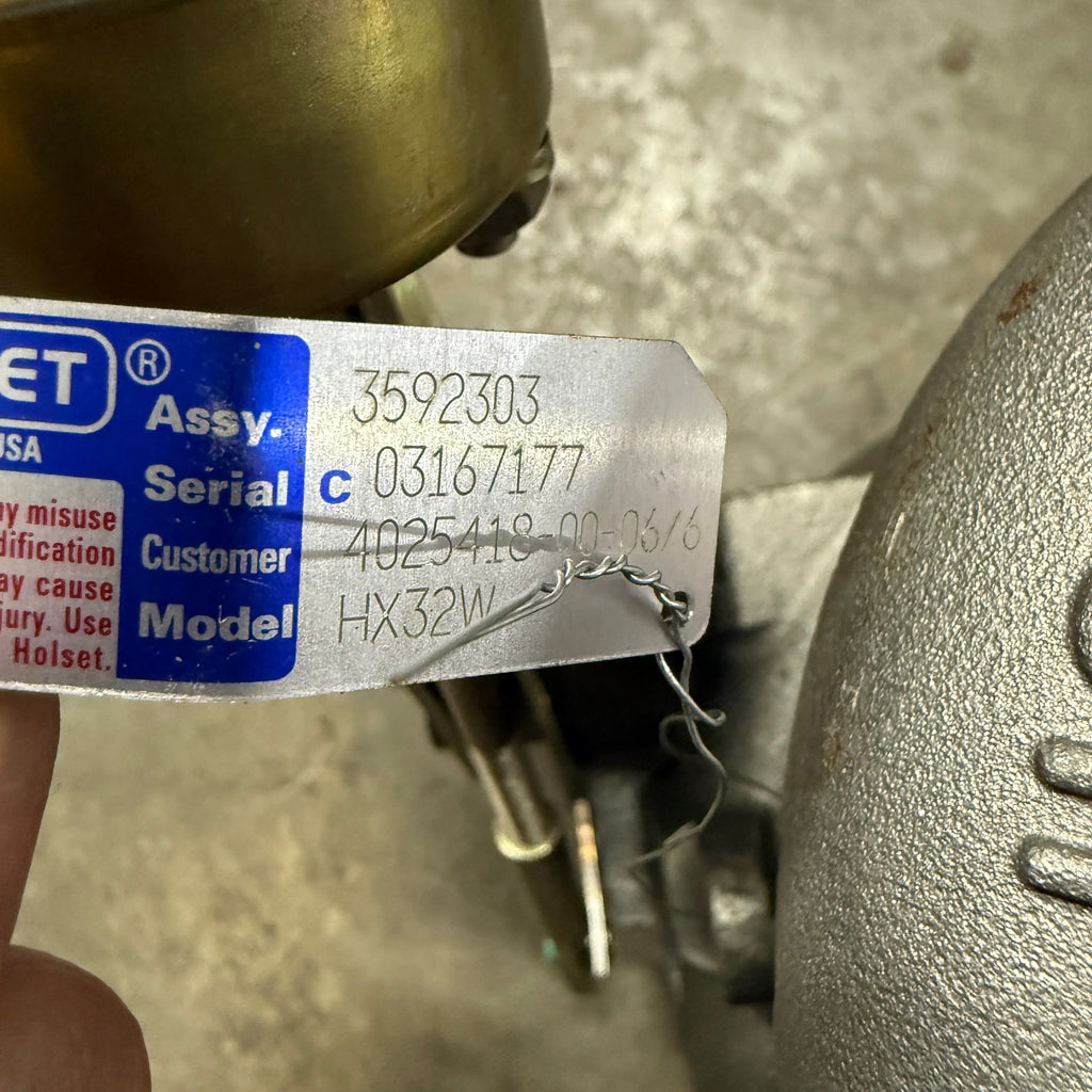 3592303N (4025418) New Holset HX32W Turbocharger fits Cummins 6BTA 175HP Engine - Goldfarb & Associates Inc