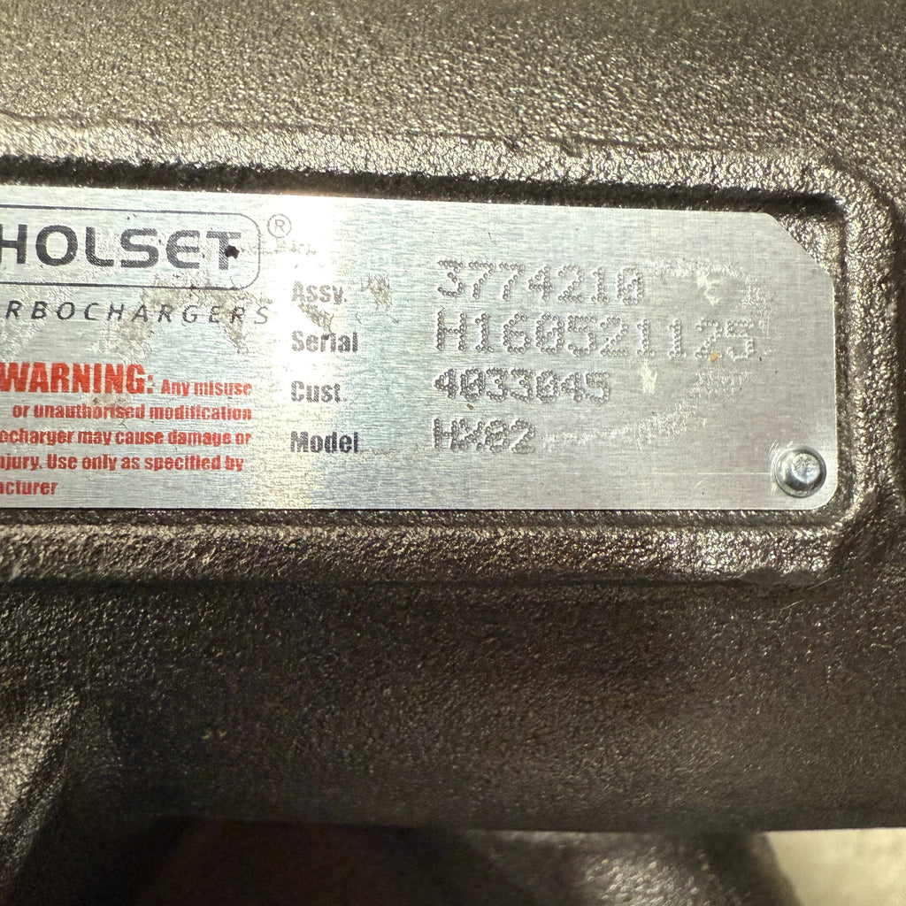 3774210N (4955302 ; 4042799) New Holset HX82 Turbocharger fits Cummins QSK50 Engine - Goldfarb & Associates Inc