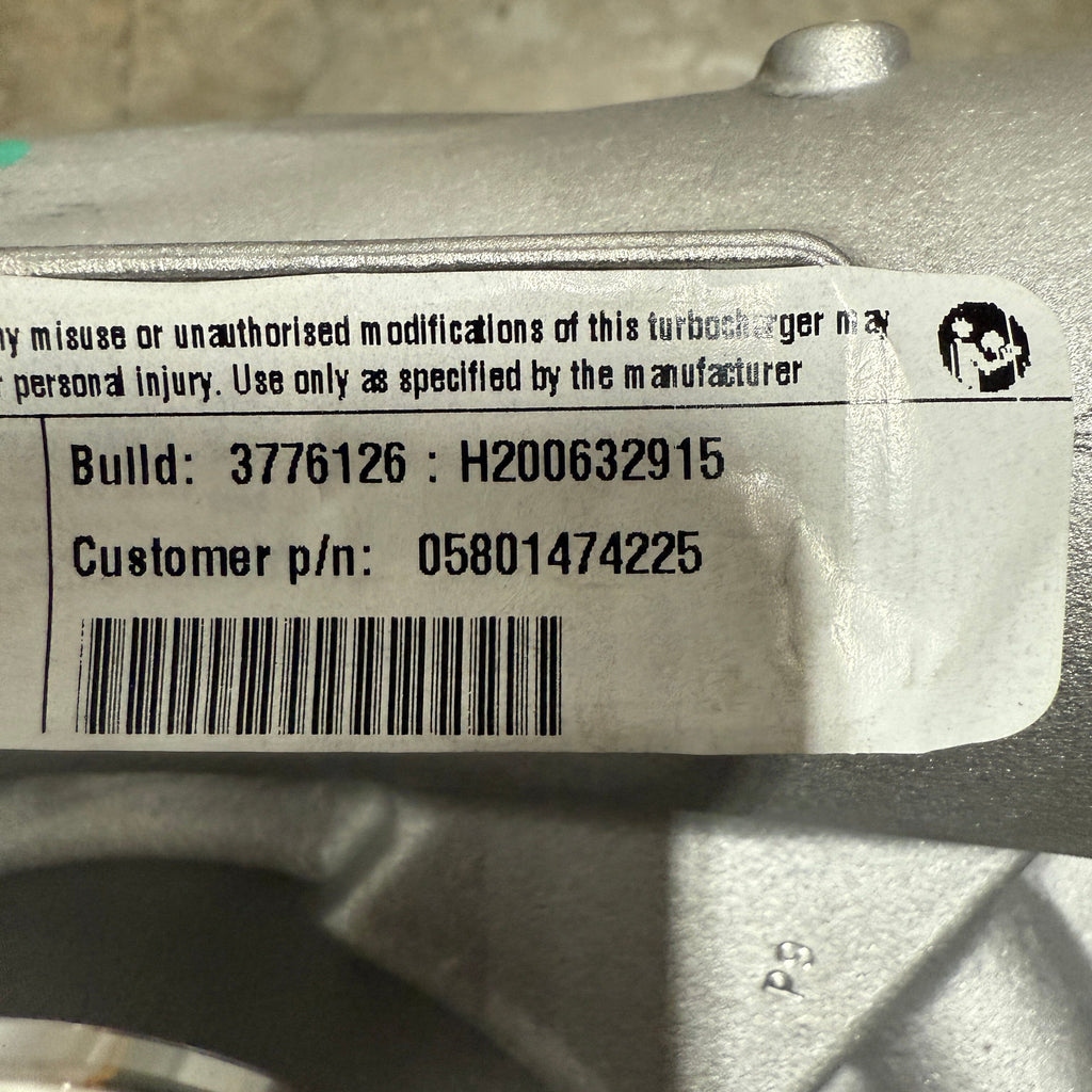 3776126N (3777208 ; 5801474225) New Holset HX52W Turbocharger fits Iveco Cursor 9 Genset Engine - Goldfarb & Associates Inc