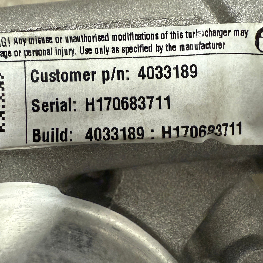 4033189N (4032127) New Holset HX40 Turbocharger fits Ford Otsan Ecotorq Engine - Goldfarb & Associates Inc