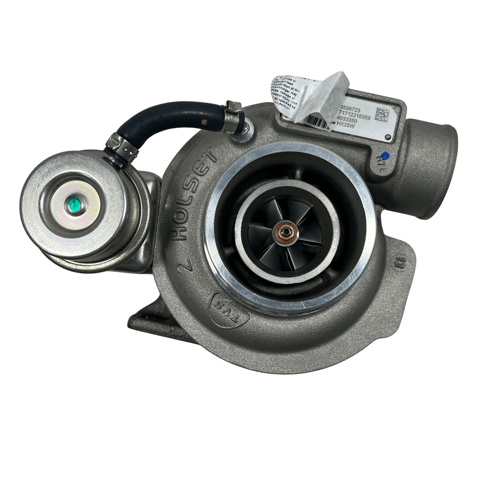4033350N (3598723 ; 504010328) New Holset HX25W Turbocharger fits Iveco NEF 4Cyl 2V Telehandler Excavator Engine - Goldfarb & Associates Inc