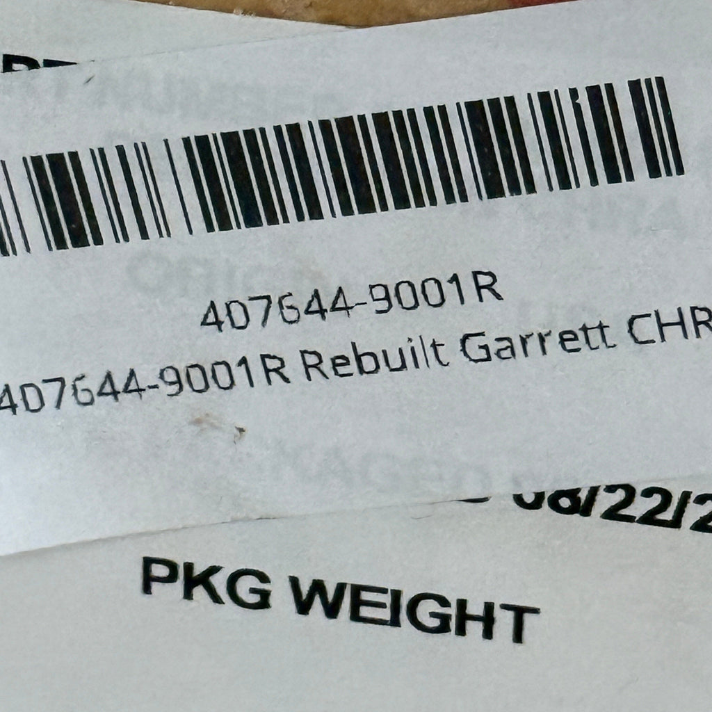 407644-9001R Rebuilt Garrett Turbocharger CHRA fits Diesel Engine - Goldfarb & Associates Inc