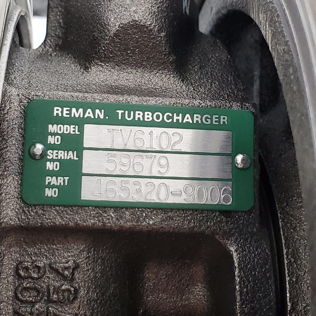 465320-9006R (AR78444; 180460; 465320-0002; AR80135; AR69049) Rebuilt Garrett TV6102 Turbocharger Fits John Deere 6619, 6619A Diesel Engine - Goldfarb & Associates Inc