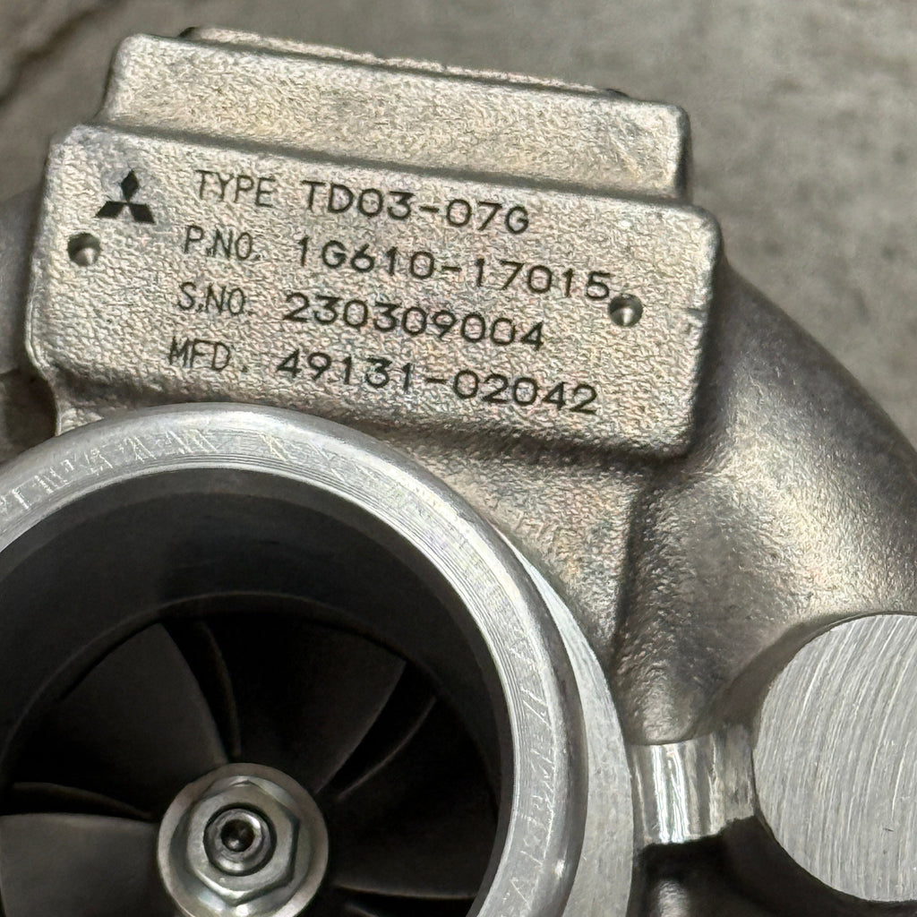 49131-02042N (100-9313; 1G61017013) New Mitsubishi TD03-07G Turbocharger Fits Kubota Engine - Goldfarb & Associates Inc