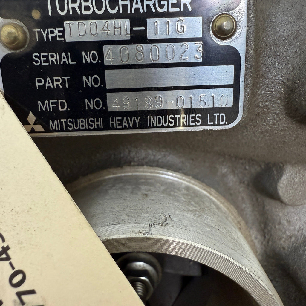 49189-01510N New Mitsubishi Hercules TD04HL-11G Turbocharger fits GTA3.7 Engine - Goldfarb & Associates Inc