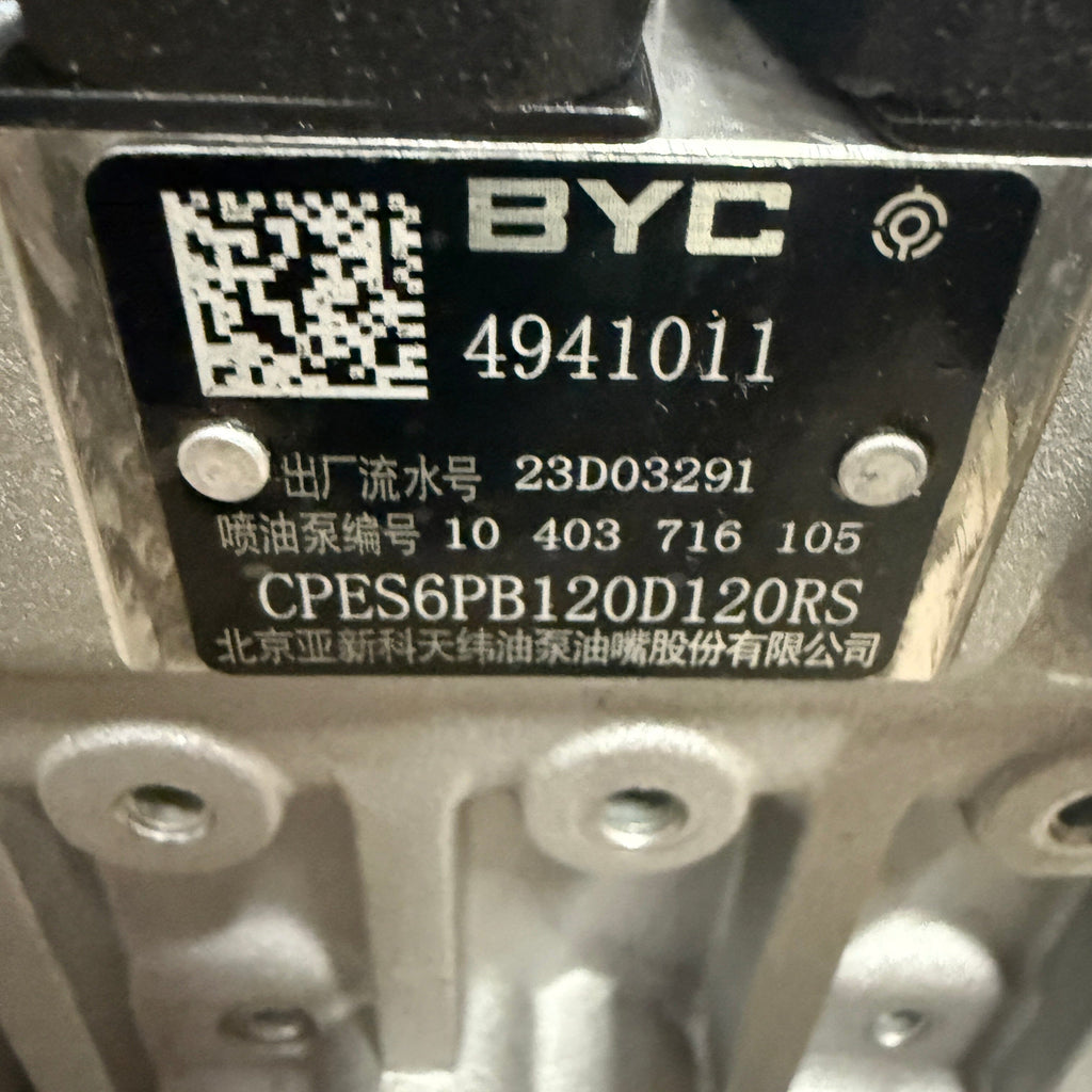 4941011N (0-403-716-105) New BYC Chinese Injection Pump fits Diesel Engine - Goldfarb & Associates Inc