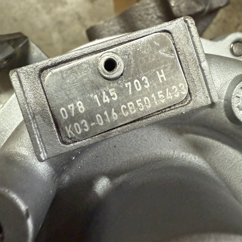 5303-988-0016R (078-145-703H ,078145703D ,078145701H) Rebuilt Borg Warner K03 Left Hand Side Turbocharger fits Audi 2.67 Petrol Engine