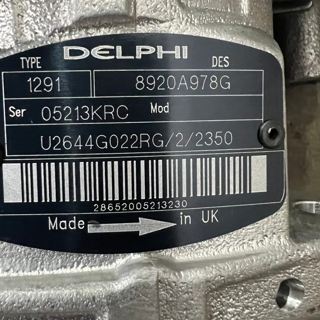 8920A970GDR (8920A970G to 8920A979G; 2644G032; 2644G002; U2644G002RG/1/2350; 8920A970T TO 8920A979T) New Delphi DP200 Fuel Injection Pump Fits Perkins Darwin 4NA LC34.1 2000 Diesel Engine - Goldfarb & Associates Inc