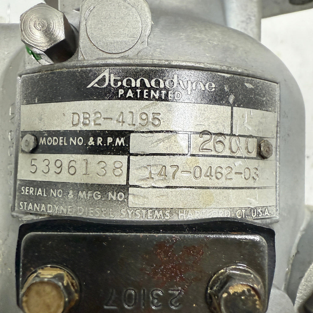 DB2427-4195R (C0147046203; 6263509; 53110223) Rebuilt Stanadyne Injection Pump Fits Cummins Onan L423D-P 1988 Diesel Engine