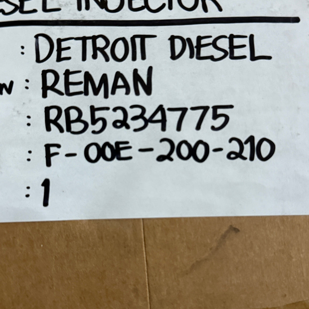F-00E-200-210R (5234775) Rebuilt Detroit Series 92 Fuel Injector fits Diesel Engine - Goldfarb & Associates Inc