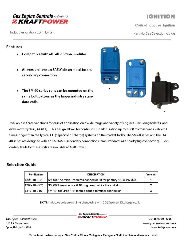 1395-10-022N (139510022) New Gill SM 60 A version - requires connector kit for primary 1395-PK-023 - Goldfarb & Associates Inc
