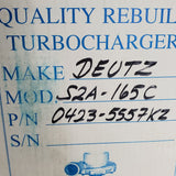 04235557KZR (315952) Rebuilt Schwitzer S2A Turbocharger fits Deutz Engine - Goldfarb & Associates Inc