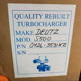 04263531KZR (04263531KZR) Rebuilt Borg Warner S500 Turbocharger fits Deutz Marine Engine - Goldfarb & Associates Inc