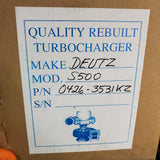 04263531KZR (04263531KZR) Rebuilt Borg Warner S500 Turbocharger fits Deutz Marine Engine - Goldfarb & Associates Inc