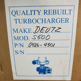 04264301R (1500-988-0001) Rebuilt S500 Turbocharger fits Deutz Engine - Goldfarb & Associates Inc