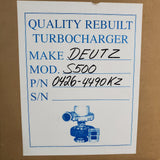 04264490KZR (04264490KZR) Rebuilt Borg Warner S500 Turbocharger fits Deutz Marine Engine - Goldfarb & Associates Inc