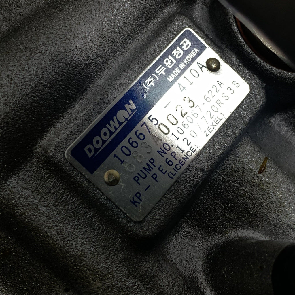 106675-410N (106675-410A; 106067-622A; 683A0023; KP-PE6P120/720RS3S) New Doowon 6 Cylinder Injection Pump (Made in Korea) Fits Diesel Engine - Goldfarb & Associates Inc
