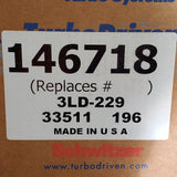 146718N (146718) New 3LD-229 Turbocharger fits BWTS Engine - Goldfarb & Associates Inc