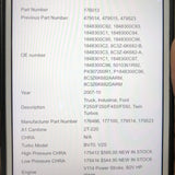 176013R (176013R) Rebuilt Borg Warner 6.4L Twin Turbocharger fits Ford Engine - Goldfarb & Associates Inc