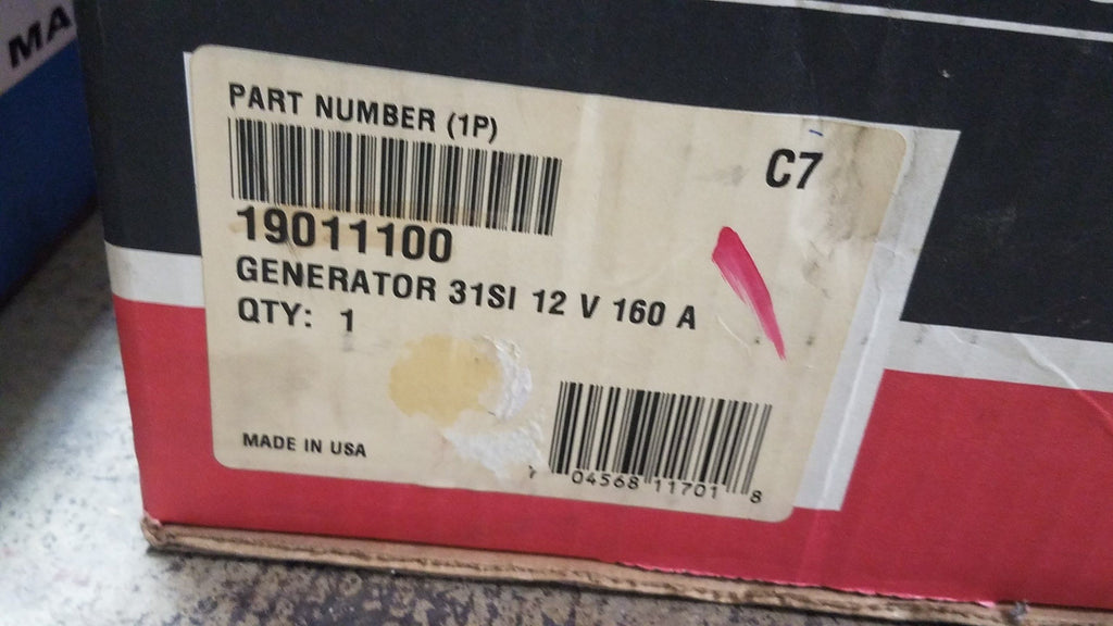 19011100N (07B12P) New Remy 31SI 12V 160A Alternator Delco - Goldfarb & Associates Inc