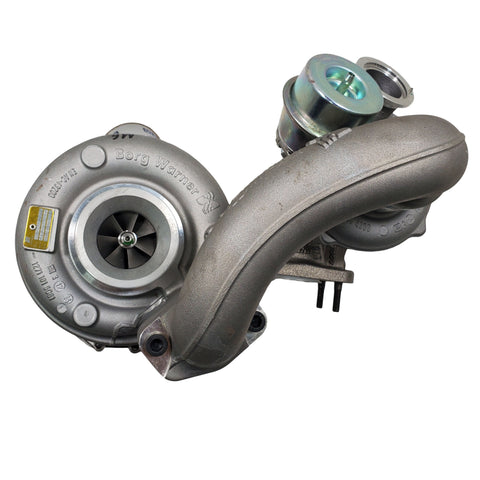 1000-950-0071N (5801733487; QC000385; QE 50238744 00052) New Borg Warner Twin Turbocharger Fits Iveco Fuso Diesel Engine - Goldfarb & Associates Inc