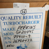2674A422AN (754111-0009) New Garrett GT2049S Turbocharger fits Perkins 1103A Engine - Goldfarb & Associates Inc