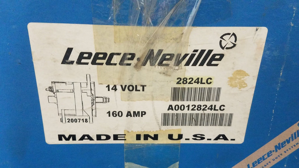 2824LCN (A0012824LC) New Neville 14 Volt 160 Amp Alternator Leece - Goldfarb & Associates Inc