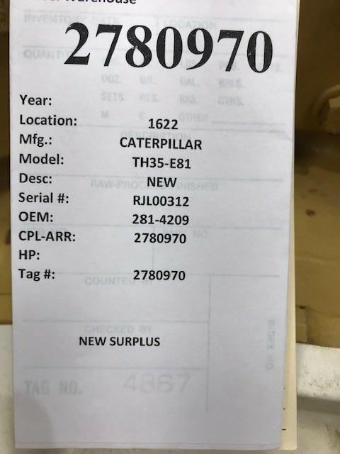 30242DR (2780970; RJL00312) Brand New Genuine Caterpillar TH35-E81 Type 4003 8 Speed Input Shaft Transmission Fits Industrial Diesel Engine - Goldfarb & Associates Inc