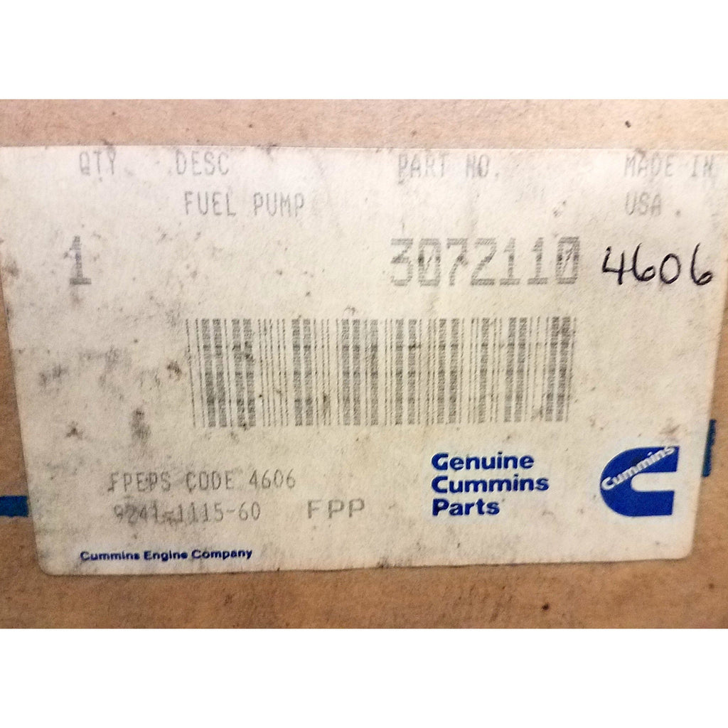 3072110-4606N (3072110-4606) New AFC RH DUAL SPRING Injection Pump fits Cummins Engine - Goldfarb & Associates Inc