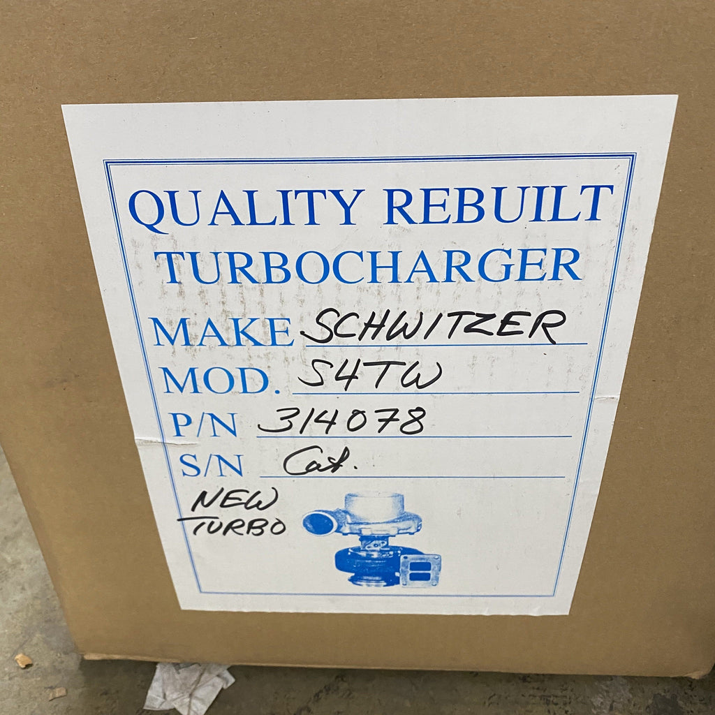 314078N (15600270Q) New Schwitzer CAT Baudouin S4TW Marine Turbocharger fits 8M26SRE Engine - Goldfarb & Associates Inc