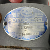 3432F830R (RE10437; SE501525; RE13040) Rebuilt Lucas CAV Injection Pump Fits Diesel Engine - Goldfarb & Associates Inc