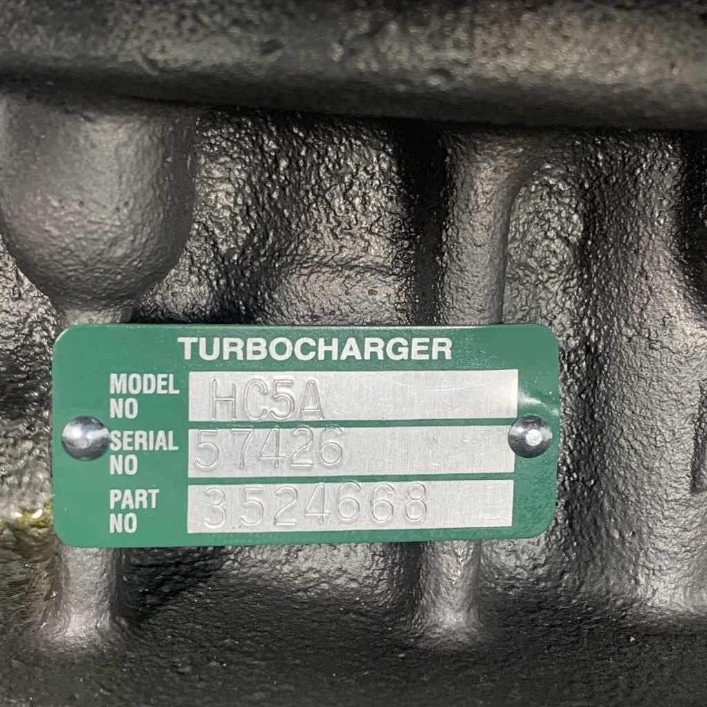 3524668R - Rebuilt Cummins HC5A Turbocharger Fits KTAA19 Engine - Goldfarb & Associates Inc