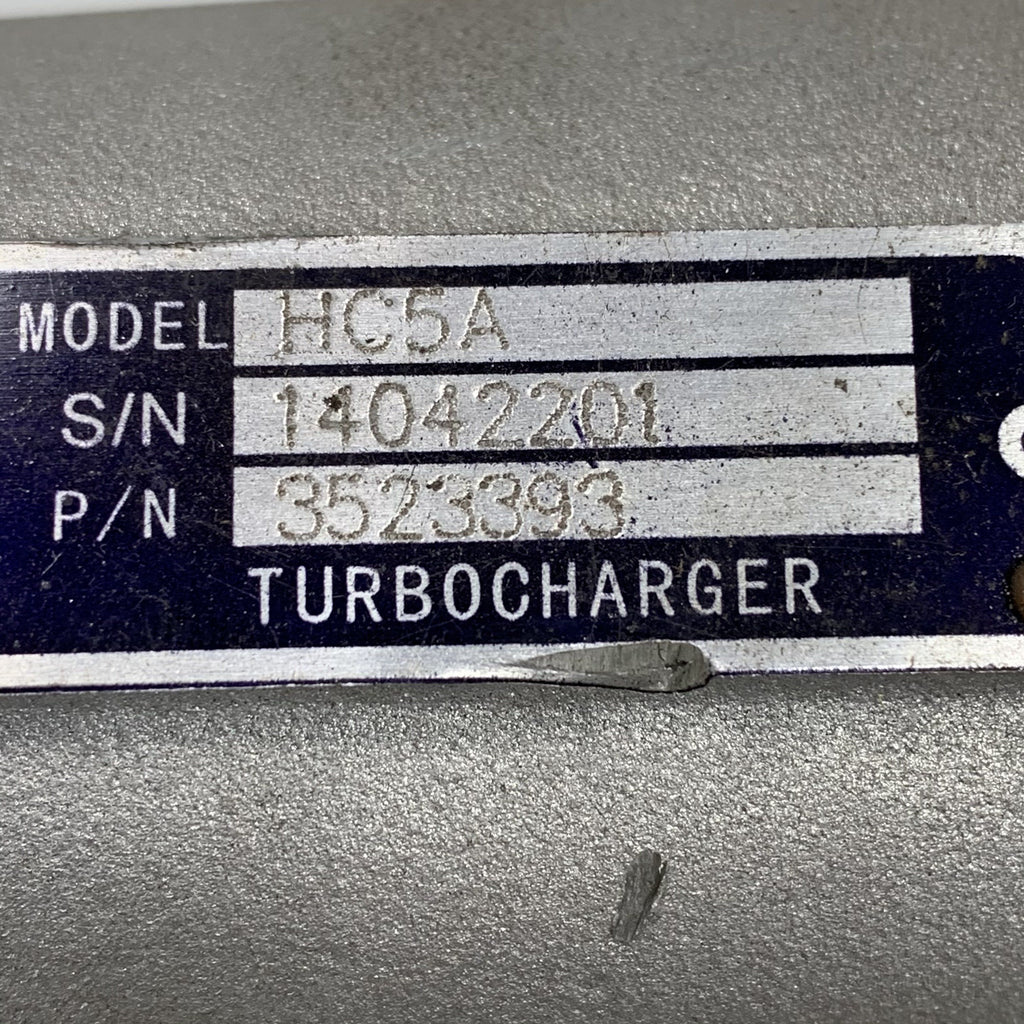 3594025AN (4025013) New Aftermarket Cummins HC5A-3075L/F48M4 Turbocharger Fits 1985-2000 KT Engine - Goldfarb & Associates Inc